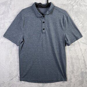 Lululemon Evolution Polo Men's Small** Heathered Iron Blue Athletic Golf Tennis